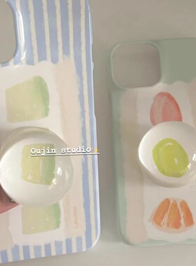 韩系ins小众设计夏日清新水果插画可爱气质菲林适用iphone17/16/15pro/14/13promax苹果12手机壳保护套防摔