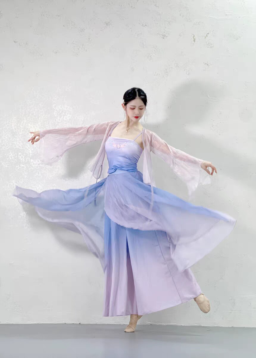 古典舞纱衣上衣身韵练功服阔腿裤飘逸女中国舞蹈服演出服装艺考