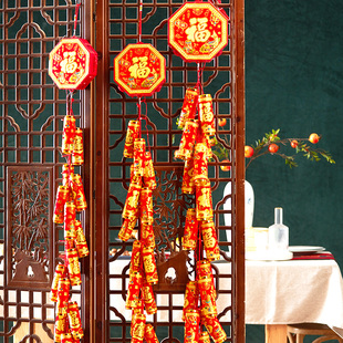 电子鞭炮超巨响闪光鞭爆家用客厅挂饰仿真充电爆竹仗春节结婚乔迁