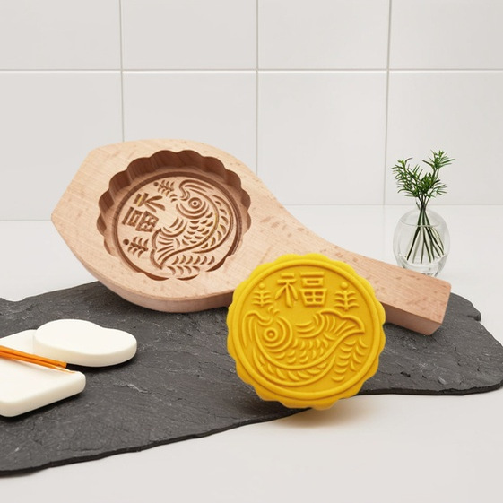 家用模具南瓜饼木质烘焙模具