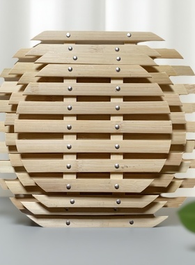 加厚竹蒸片蒸笼蒸架防泡水笼屉垫家用炒锅蒸格地锅隔水竹篦子