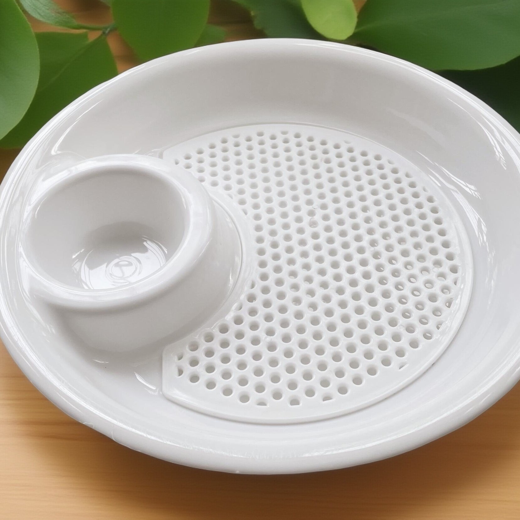 饺子盘沥水双层盘带醋碟