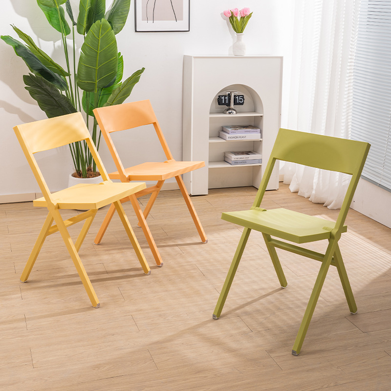 北欧简约现代折叠椅家用靠背椅子餐椅办公电脑凳子简易便携凳