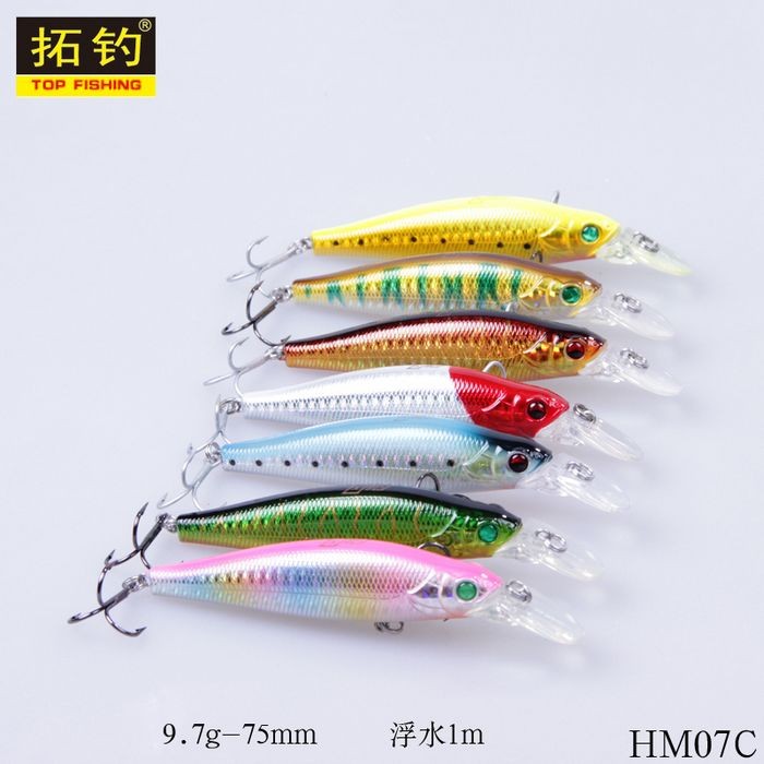 拓钓 飓风系列 HM07C/米诺MINNOW/75MM/9.7G/浮水1.0M路亚假饵