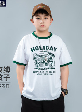 蘑菇兔胖男童短袖T恤夏季薄款
