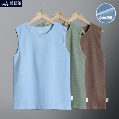 男童保暖背心双面德绒秋冬