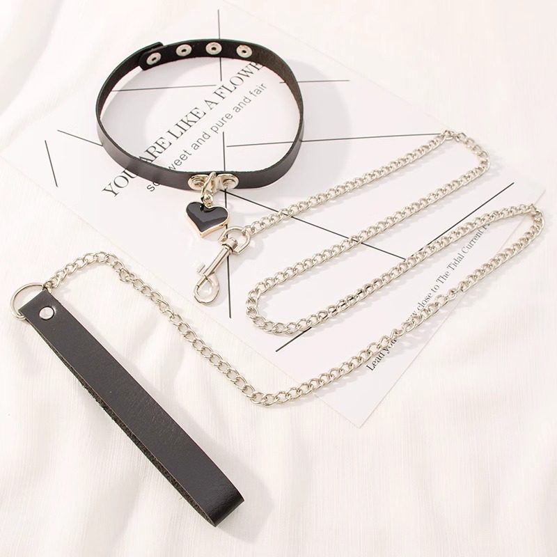 趣情内衣性感暗示项圈女皮质颈带诱惑脖子饰品带牵引绳女仆锁骨链,饰品/流行首饰/时尚饰品新,项链,淘宝优惠券,粉丝福利购,淘宝优惠卷
