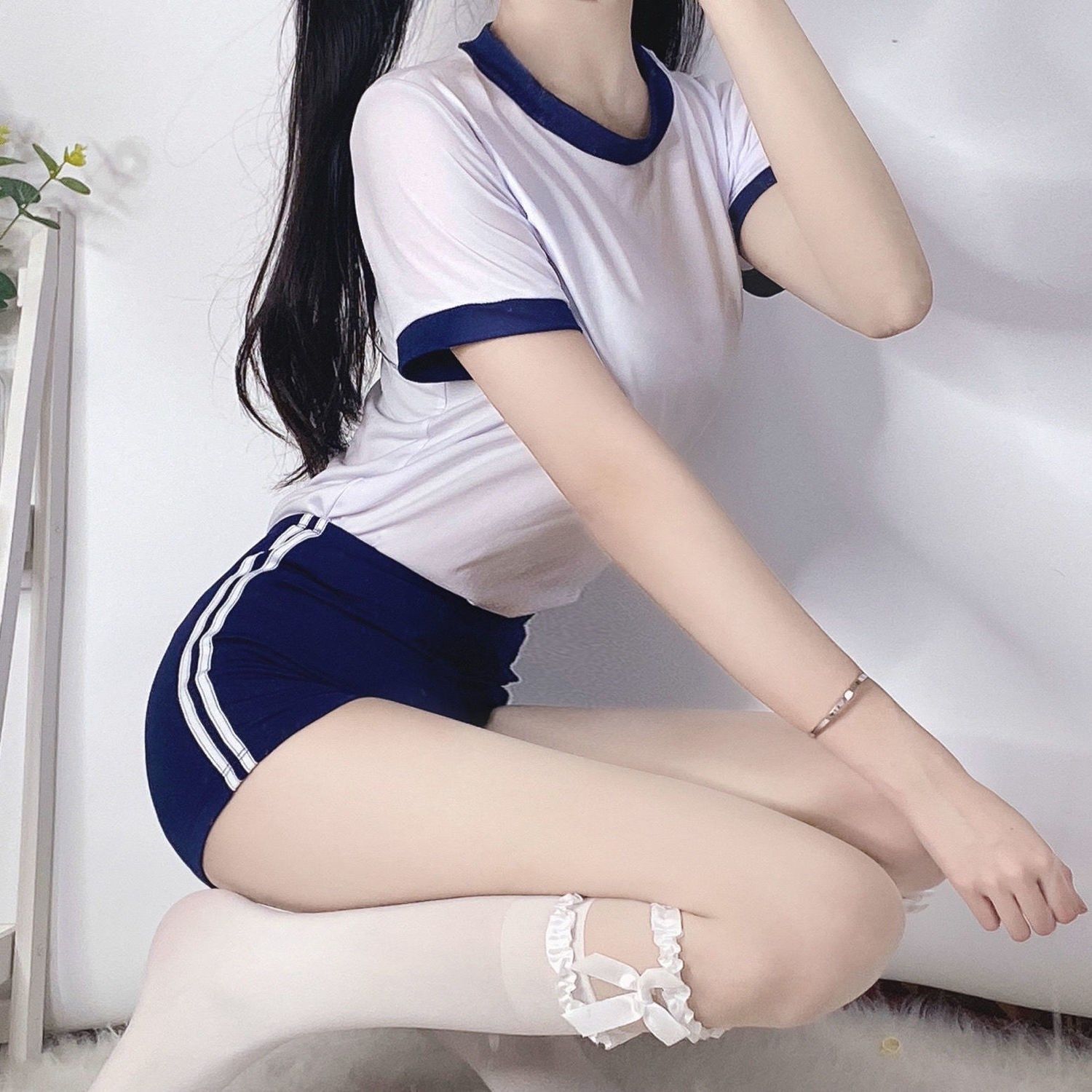 微胖体操服纯欲风套装日系少女