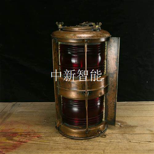 日本进口双层铜船灯 甲种红光灯 老舷灯 信号灯,全铜材质,拆
