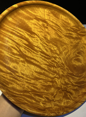 金丝楠木果盘圆盘实木工艺礼品托盘木制品手工制作礼品家居饰品