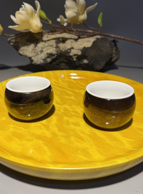 金丝楠木干泡茶盘果盘茶杯垫实木整料工艺木制品小碟子瓜果盘