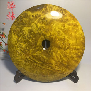 金丝楠木摆件黄金樟平安扣家居饰品风水摆件实木榴疤整料不拼接