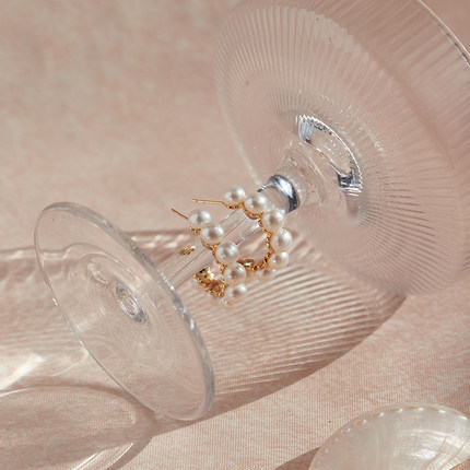 JUNJUN STUDIO小众法式复古轻奢淡水珍珠耳环女s925银针耳钉耳饰