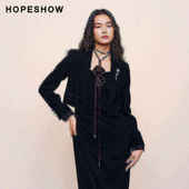 纯色截短式 正肩翻驳领外套 春款 女装 日常价 红袖