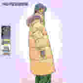 日常价 红袖 冬季 插肩袖 双拉链连帽羽绒服