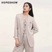 日常价 新中式 红袖 秋新款 女装 盘扣V领西装 外套