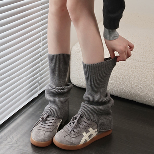陆甜茶堆堆袜套女秋冬保暖加厚配雪地靴针织腿套y2k小腿中筒袜子