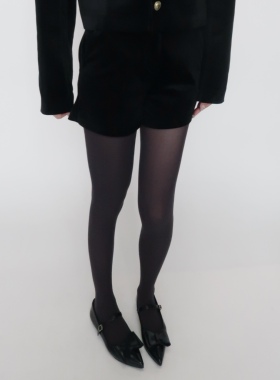 陆甜茶 秋冬灰色黑色天鹅绒连裤袜纯色打底袜显瘦成人美腿丝袜