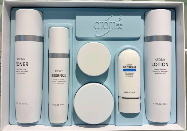 艾多美atom韩国基础经典护肤六件套补水提亮水乳霜眼霜精华bb正品