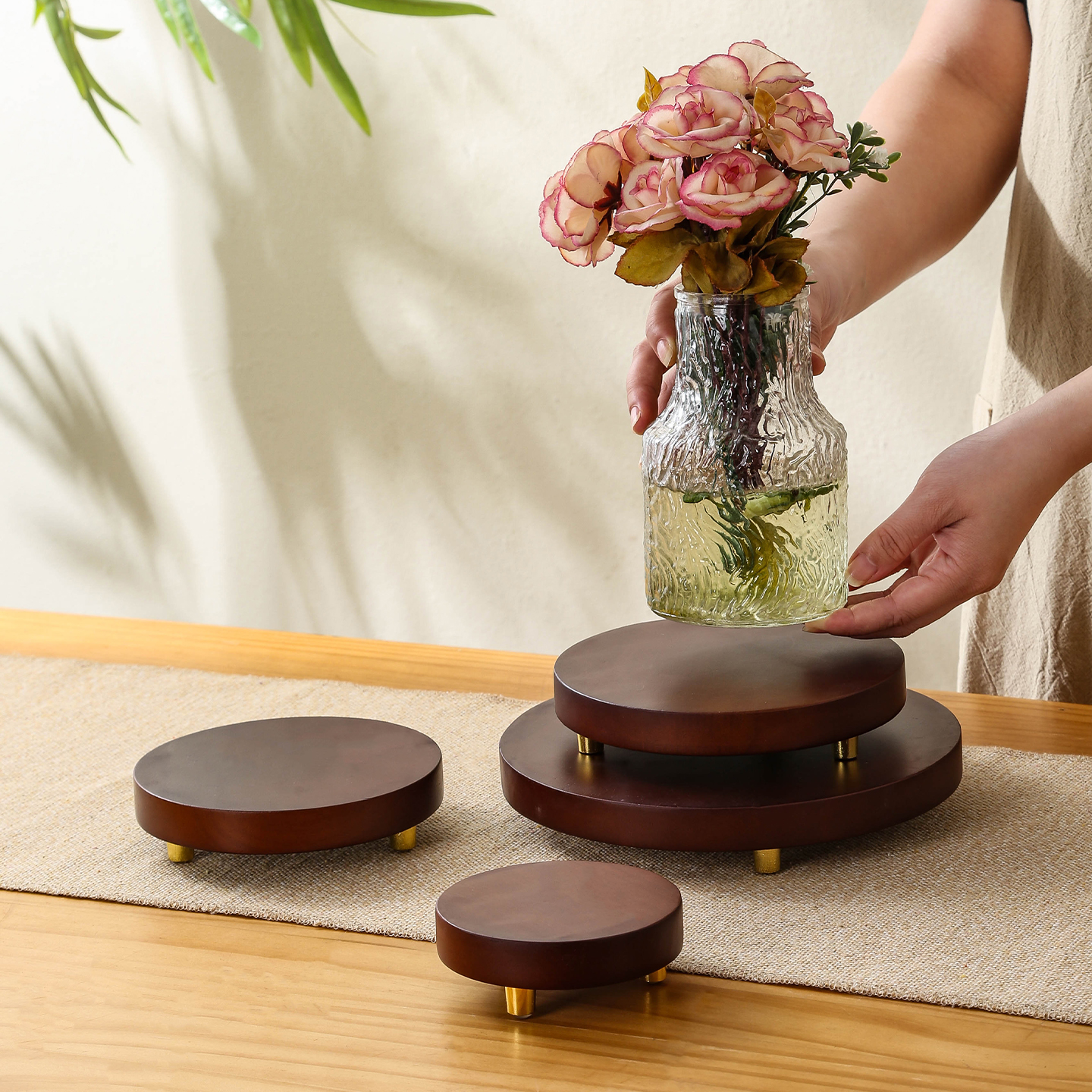 茶具展示模型工艺陶瓷摆设底座鱼缸花盆花瓶佛像古玩酒坛摆件底托