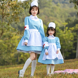医生护士服cos制服套装表演服女孩角色扮演亲子装万圣节儿童服装