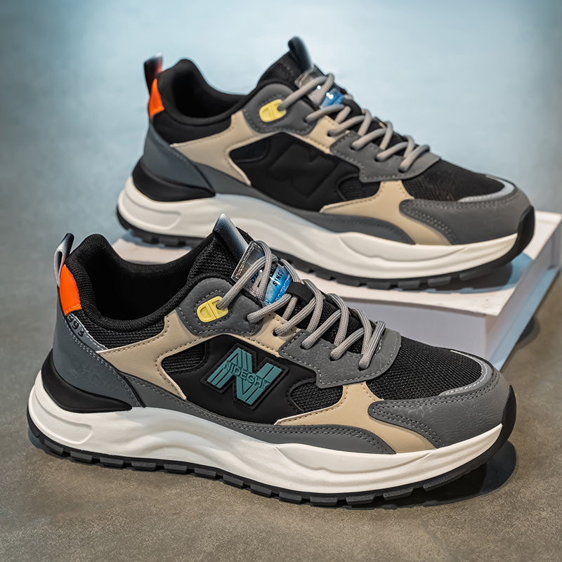 男鞋冬季2025新款休闲跑步轻便运动鞋工作防滑百搭潮流老爹鞋秋季