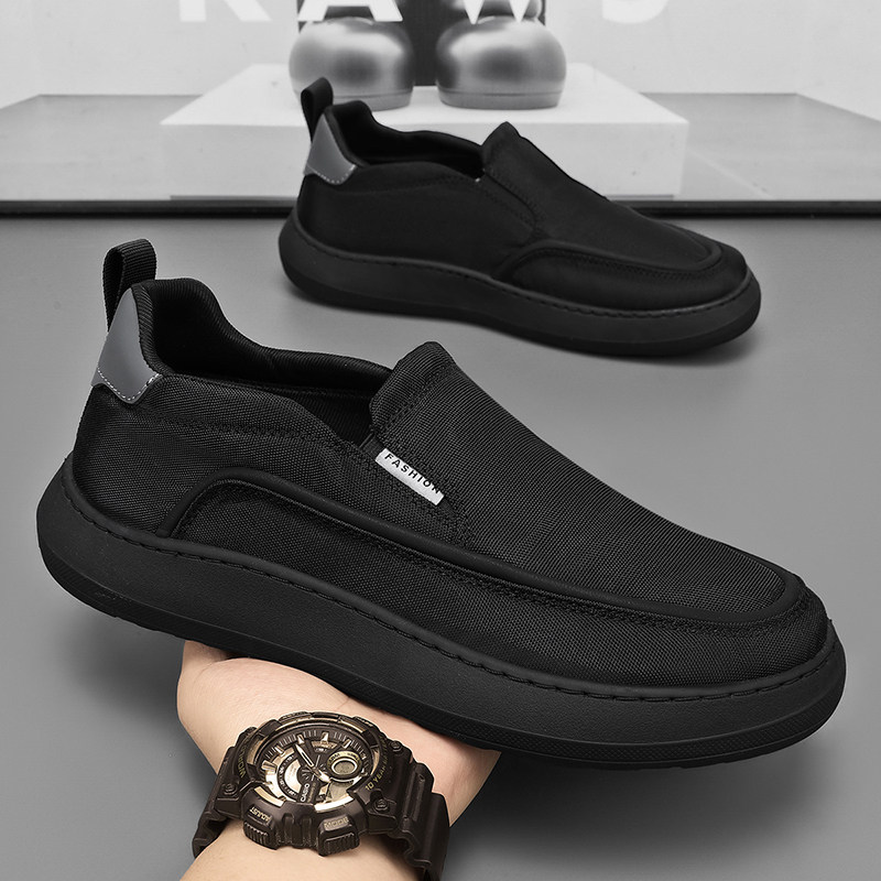 男鞋2026新款春季一脚蹬运动休闲板鞋轻便软底黑色开车老北京布鞋,流行男鞋,布鞋,淘宝优惠券,粉丝福利购,淘宝优惠卷