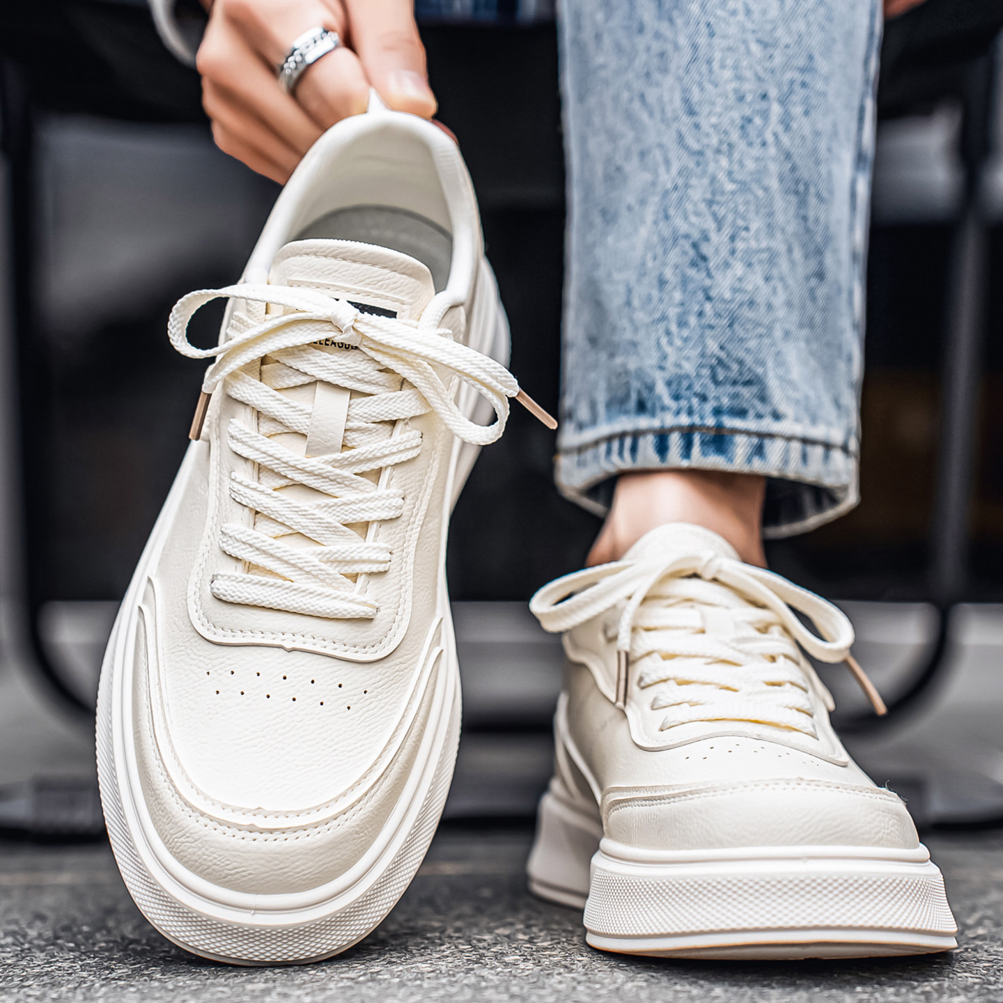 男鞋2026新款春季百搭休闲韩版增高板鞋青少年厚底工作潮流小白鞋,流行男鞋,休闲板鞋,淘宝优惠券,粉丝福利购,淘宝优惠卷