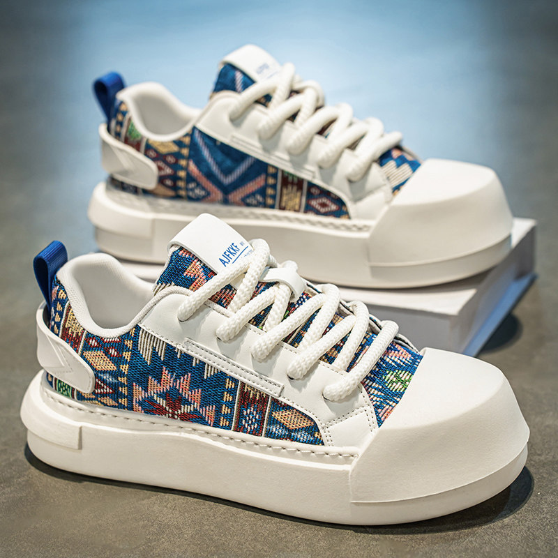 帆布男鞋2025新款夏季小众潮流透气大头板鞋运动厚底增高休闲布鞋,流行男鞋,单鞋,淘宝优惠券,粉丝福利购,淘宝优惠卷