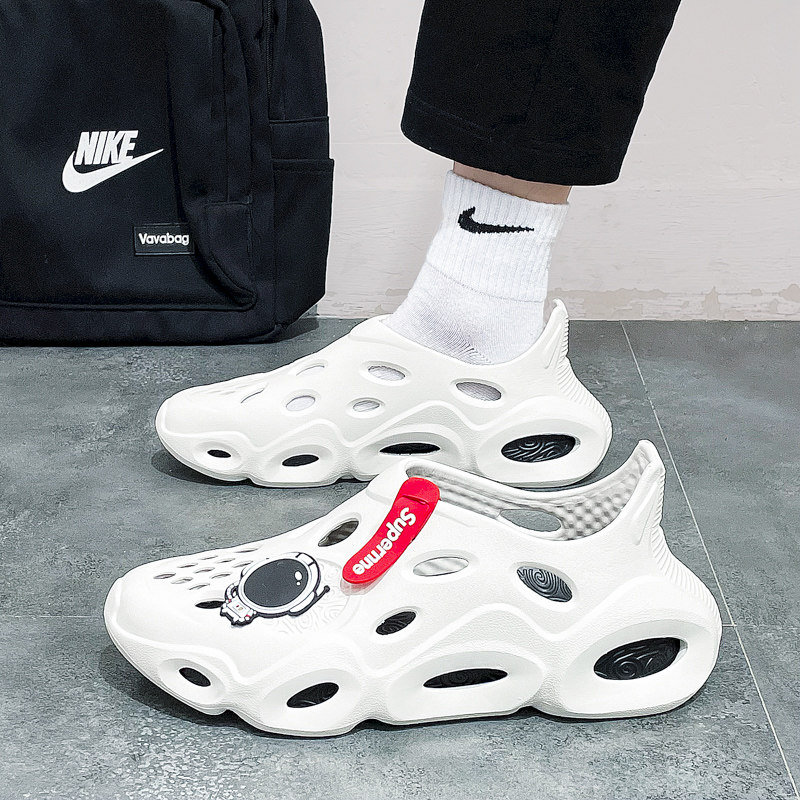 洞洞鞋男夏季2025新款外穿休闲沙滩包头拖鞋开车软底防滑耐磨凉拖,流行男鞋,洞洞鞋,淘宝优惠券,粉丝福利购,淘宝优惠卷