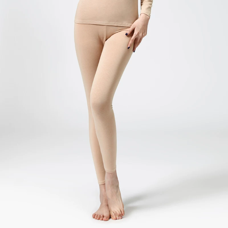 Хлопковое термобелье, тонкие брюки, красные лосины, Slim fit, плотно