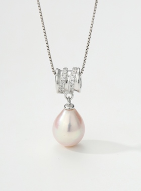 极光小蛮腰天然淡水珍珠吊坠项链水滴珍珠s925纯银轻奢高级感