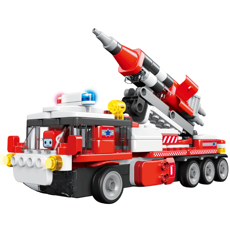 布鲁可布布遥控火箭发射车布鲁克大颗粒积木儿童益智拼装玩具男孩