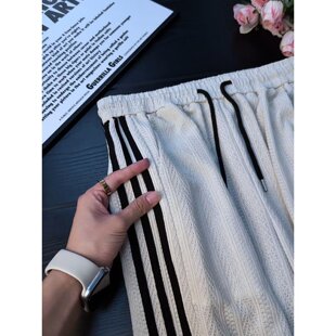 春秋季三条杠裤子男女韩版宽松直筒运动卫裤美式潮牌学生休闲裤子