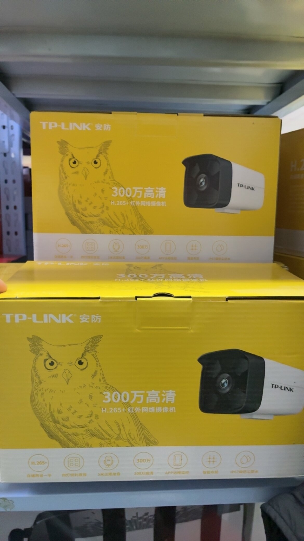 TP-LINK 300万网络监控器红外星光夜视拾音DC供电有线枪机摄像头