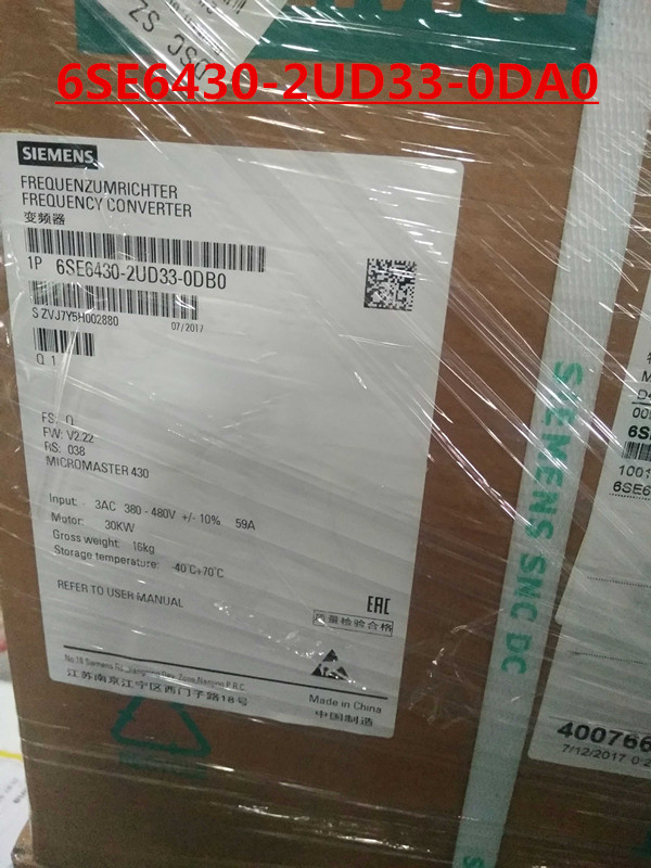 6SE6430-2UD33-0DA0 西门子MM430变频器 6SE6430-2UD33-ODAO