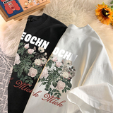 夏装花朵图案大码男装纯短袖T恤男加肥加大码中性情侣半袖6XL，男装T恤，星座909