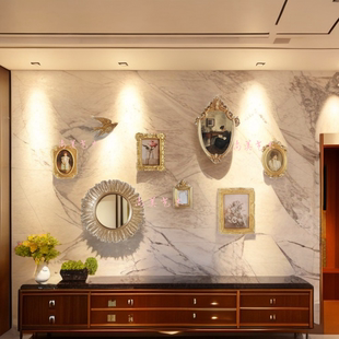 欧式金色相框组合挂画复古照片墙小众装饰画墙面摆件复古相框镜子