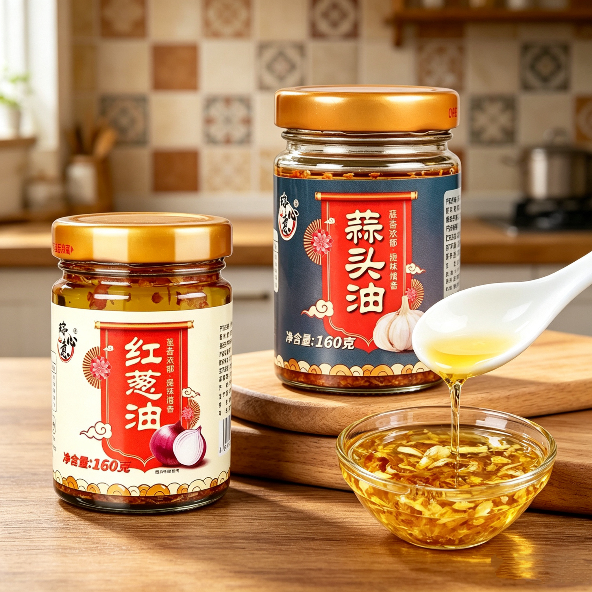 瑞心意红葱油蒜头油潮汕特产香葱油 煮汤葱珠调料葱头油 葱头酥