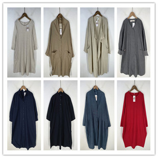 复古着vintage日韩精选学院风甜美系纯色休闲百搭长袖 连衣裙L4402