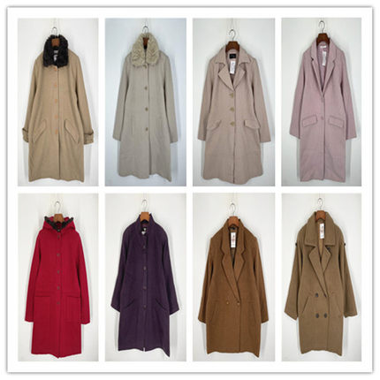 复古着vintage日韩尖货校园风甜美系纯色文艺范毛呢大衣外套C1561