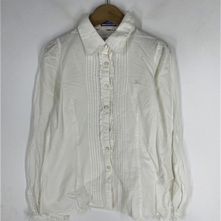 复古着vintage外贸精品学院风甜美系纯色百搭品牌棉麻布衬衫 V0166