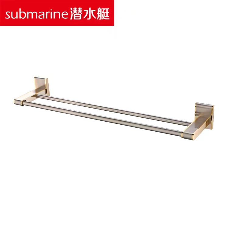 潜水艇GT1626毛巾双杆/加厚用料/经久耐用/金边拉丝/合理间距通风