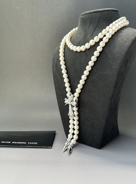 温婉华贵闪亮电镀大号珍珠项链