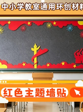 中小学教室环创黑板报文化墙贴