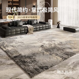 客厅地毯极简风2025新款仿羊绒轻奢高级感可擦免洗沙发茶几毯加厚