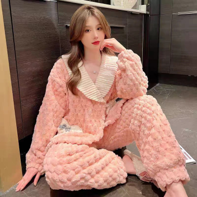 爱唯美女士珊瑚绒加厚加绒