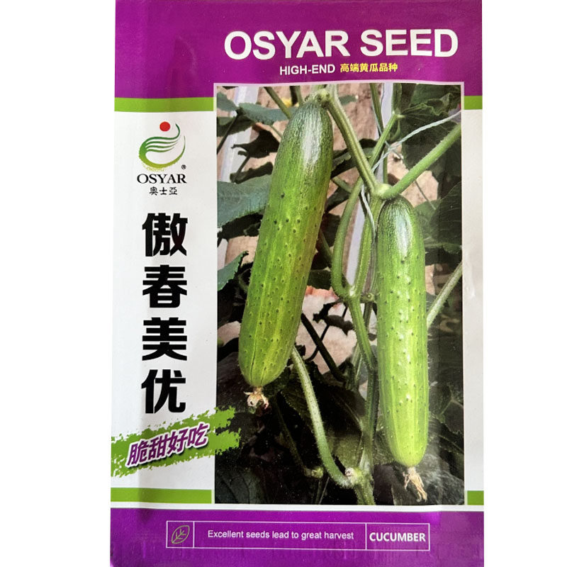 水果黄瓜种子傲雪春优强雌甜脆嫩节节有瓜无须蘸花早熟旱黄瓜种籽