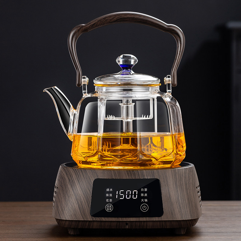 耐高温玻璃煮茶壶送6只杯图片