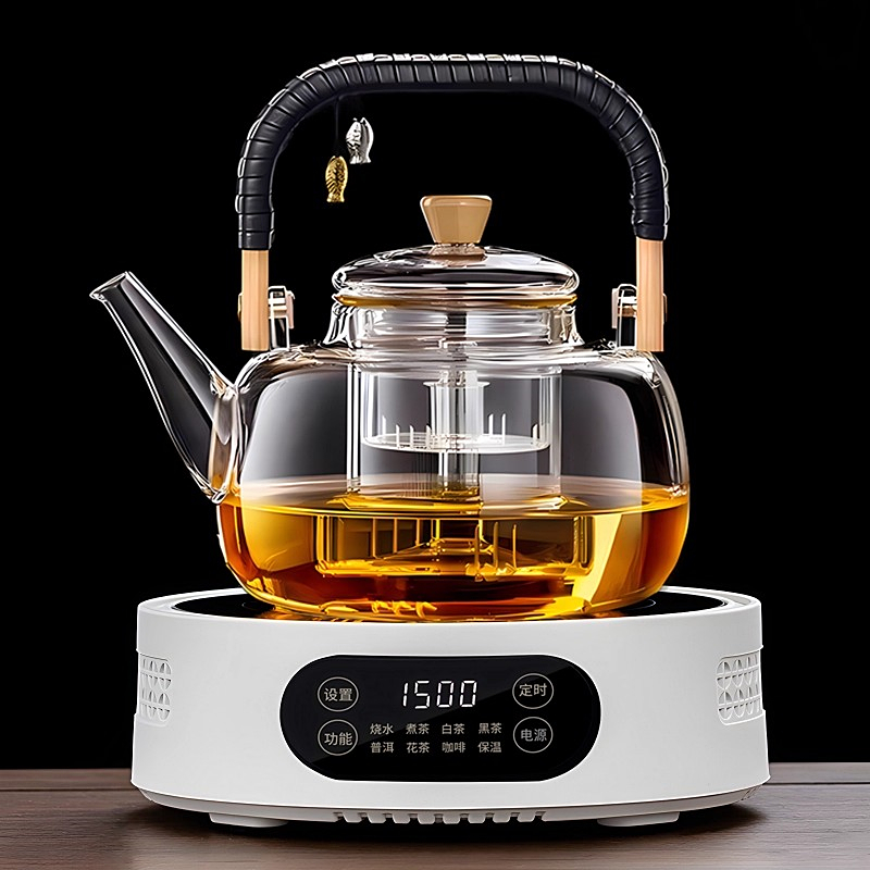 加厚全玻璃煮茶壶煮茶器套装
